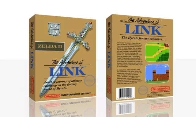 - Zelda II The Adventure of Link NES Spare Game Case Box + Cover Art Work Only