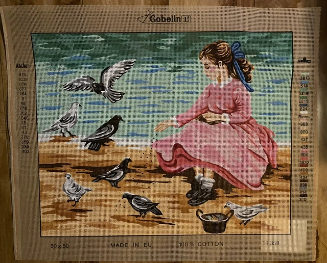 Lona de aguja 50x60 Gobelin L alimentador de aves lona solo 18x24 pulgadas