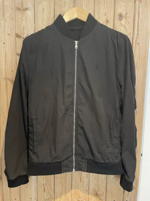 ALL SAINTS MEN S Bassett Bomber Jacket Navy Blue Size Large L 43.99 PicClick UK