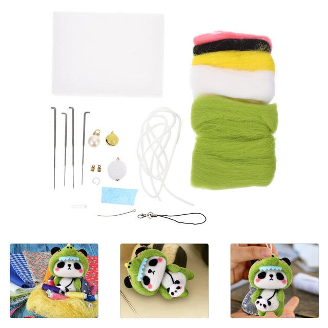 Kit de fieltros de lana hágalo usted mismo muñeca sentida kit fieltros de lana decoración