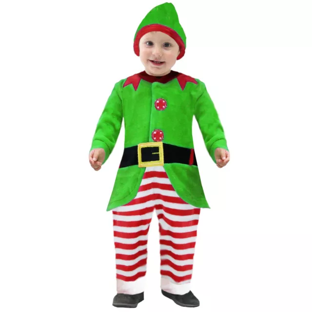 Costume Elfo di Natale neonato vestito aiutante babbo natale Pegasus