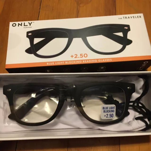 NEW THE ONLY Eyewear 75637-0112Y Authentic Eyeglasses Reader +2.50 $11. ...