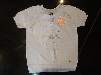 NWT Juicy Couture New & Gen. Girls Age 10 White Cotton Eyelet Jumper With Logo