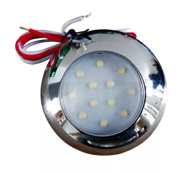 Caravan 12 White Led Interior / Exterior Waterproof Light 2W 240Lm 12V~28V Dc