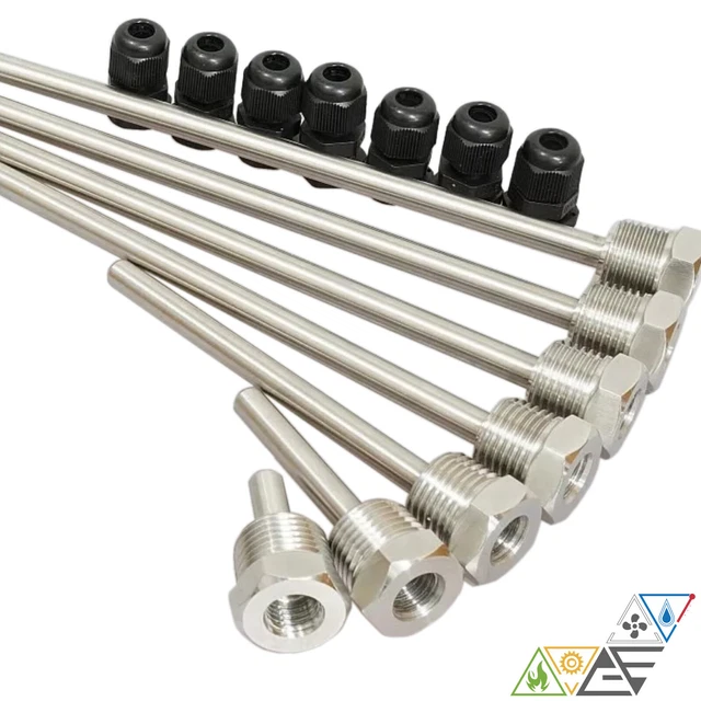 Doigt De Gant En Acier Inoxydable 1/2 Pouce Pour Thermomètre - Longueur 200 Mm - Pour Cuve, Récipient