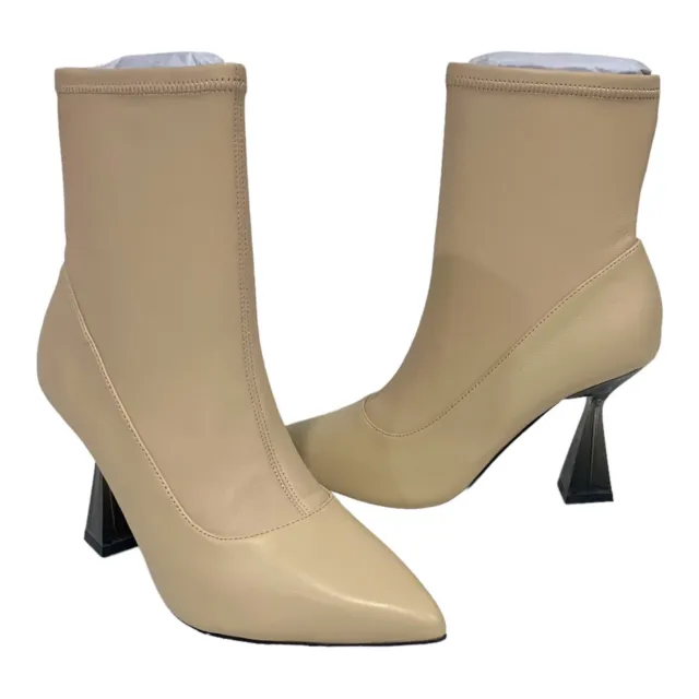 TED BAKER WOMEN'S Boots Liya Natural Leather Pointed Toe Designer Sleek ...