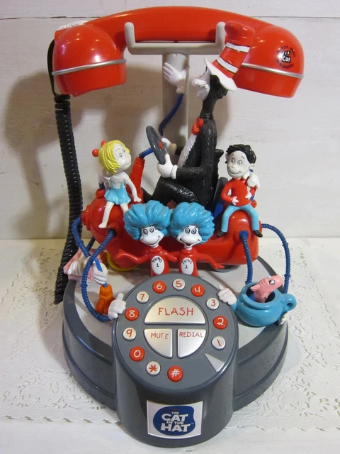 Teléfono fijo Dr. Seuss el gato en el sombrero de colección 2003, 12""Hx8""W