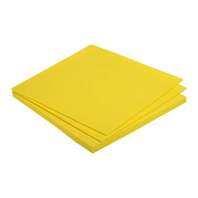 EVA FOAM SHEETS Yellow 9.8 Inch x 9.8 Inch 3mm Thick Crafts Foam Sheets
