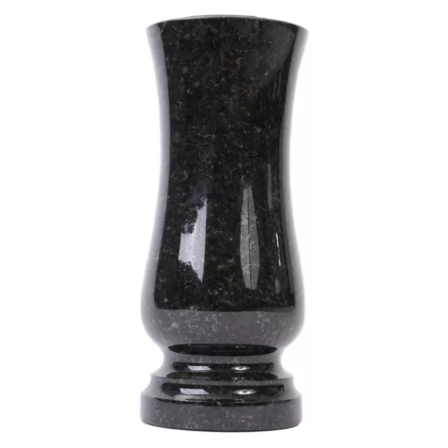 Grab-Vase Granit Schwedisch Grün Friedhof-Vase Grab-Schmuck Blumen-Vase Deko