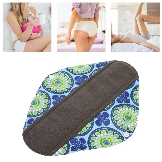 (L 23x30cm/9,1x11,8in) Almohadilla menstrual reutilizable lavable súper absorbente de agua chw