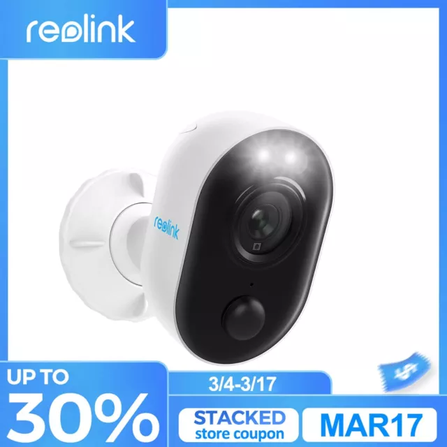 Reolink WiFi Security Camera Outdoor 4MP PIR IP65 Weatherproof Color Night