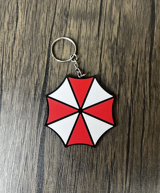 RESIDENT EVIL UMBRELLA corporation key chain or lanyard accessory 3” x