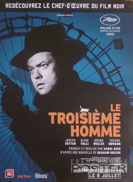 The Third Man - Welles / Reed / Cotten - Reissue Small French Movie Poster