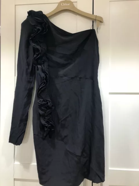 Robert Rodriguez Ruffle 100% Silk Dress Size 2 RRP £690