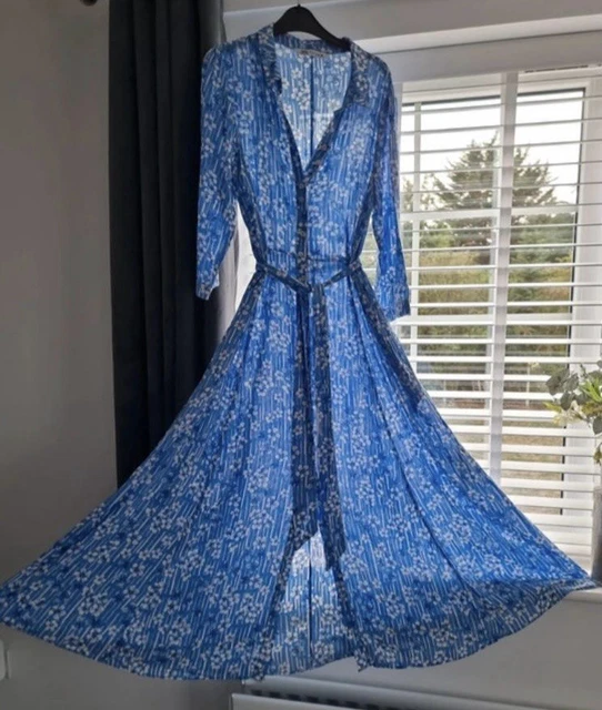 blue and white floral dress zara The Tiered Maxi  MOD Boutique Zara Blue And White Long