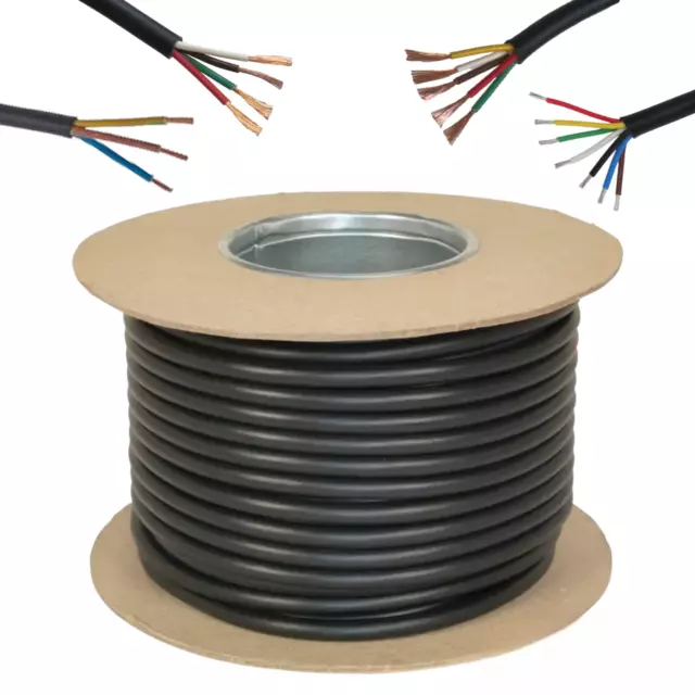 3 4 5 7 & 13 Core Cable Flexible Multicore 12v 24v Round Electrical Wire