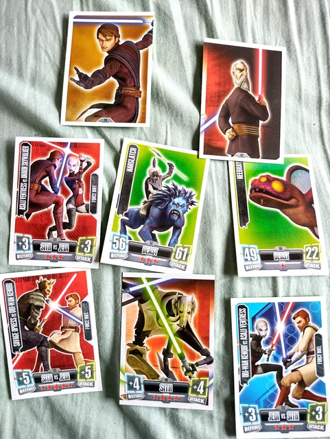 8 X Star Wars  Force Attax Series Topps