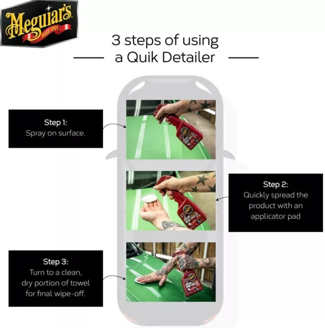 Meguiar's A3316 Quik Detailer Mist & Wipe Verbesserung Glänzend Sharp 16 ML 3