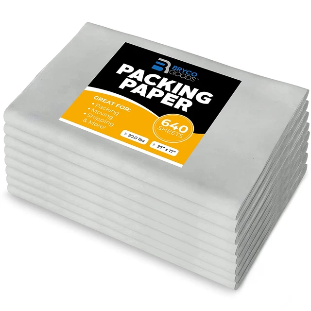 Packing Paper Sheets for Moving - 20Lb - 640 Sheets of Newsprint Paper - Must Ha