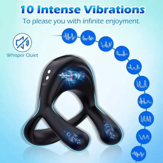 Vibrating-Ring-Verzögerung-Ejakulation-Penis-Ringe-Sexspielzeug-für-Erwachsene 2