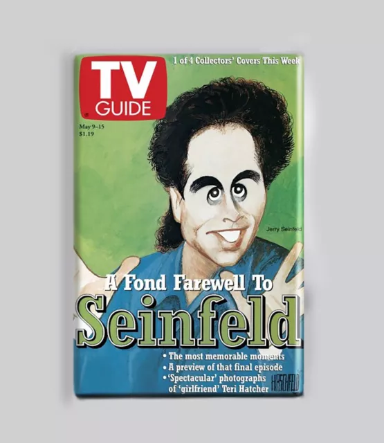 SEINFELD CARICATURE 1 of 4 - JERRY / TV GUIDE - 2"x3" POSTER MAGNET retro 90s