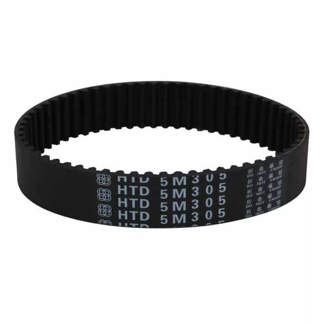 HTD5M 61 Teeth Engine Timing Belt Rubber Geared-Belt 305mm Girth 20mm Width