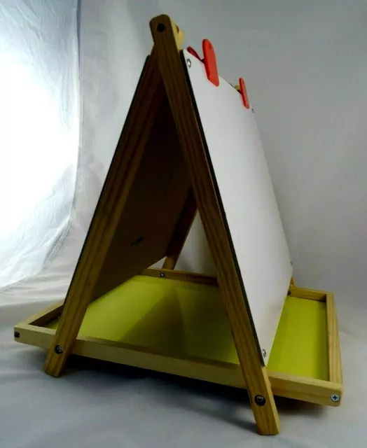 EASEL Table Top WHITEBOARD & BLACKBOARD Wooden FREE POSTAGE 3