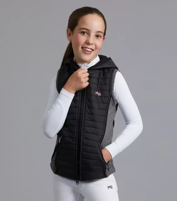 Premier Equine Mini Lamera Girls Hybrid Riding Gilet - Black