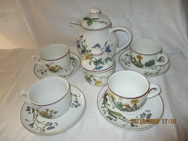 Service a cafe the infusion Villeroy et Boch modèle Botanica 10 pieces