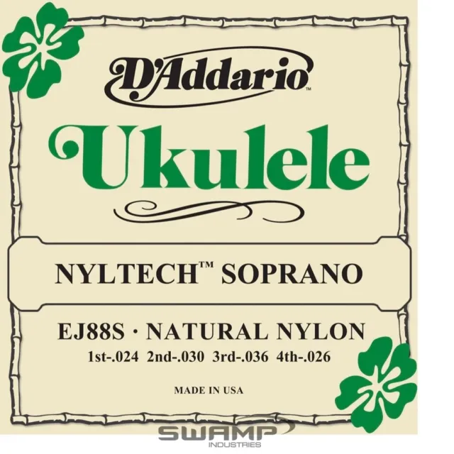 D'Addario EJ88S Nyltech Nylon Soprano Ukulele Strings