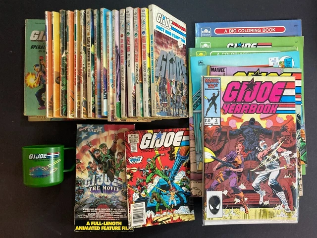 1984 - 1988 GI Joe Paperback Books 19 Different plus Movie Cup Comics Coloring B