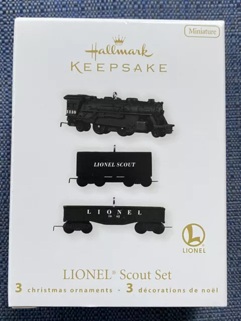 Hallmark 2010 Lionel Scout Set Train Set Miniature Ornament