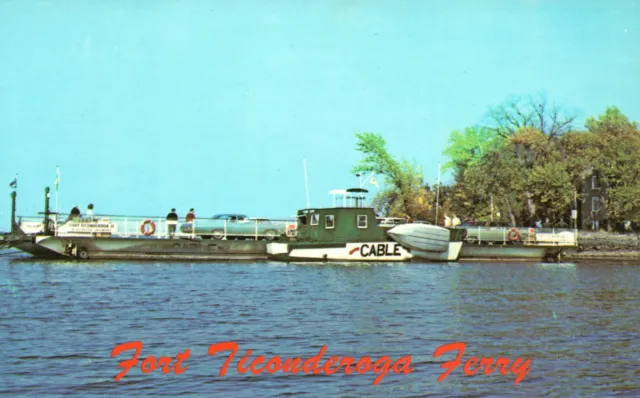 Vintage Postcard 1974 View Fort Ticonderoga Ferry New York N. Y.