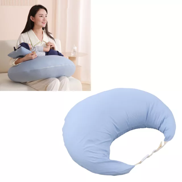 (Blue)Breastfeeding Pillow Nursing Pillow Soft Safe Removable Cover For Mother