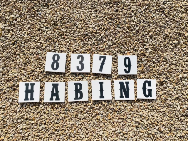 Street Number / Family Name Personalize / Custom Tile Laser Etched, Permanent!