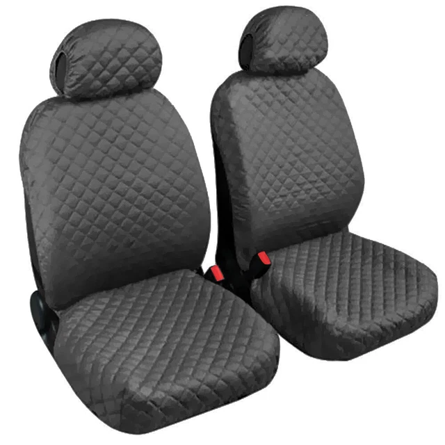 Carpendo® Coprisedili per Auto (Set da 2) - Coprisedile Universale - Copri sedile Protettivi per Sedili Auto Anteriori - Scuro-Grigio - Compatibili con Airbag Laterali - Certificazione TÜV - P1