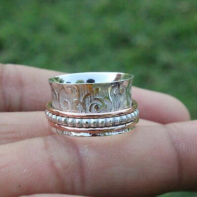 Solid Spinner Ring 925 Sterling Silver Ring Meditation Ring All Size EC-623