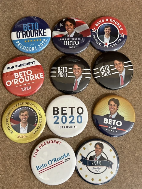 Lot Of 11 Beto O’rourke Texas Us Presidential Political Pins Buttons 2020