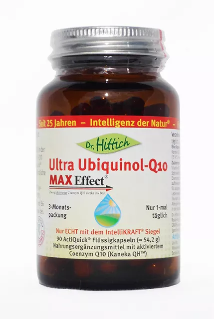 Dr. Hittich Ubiquinol-Q10, 90 Kapseln, aktiviertes Kaneka QH, MHD ab 01/26