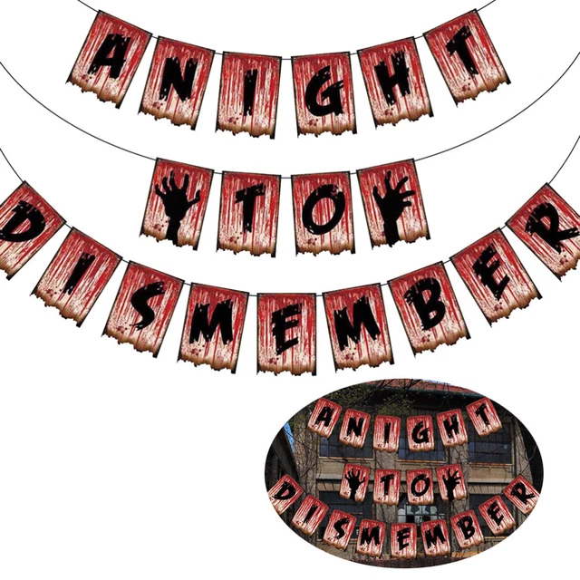 3 pz striscione perizoma sanguinoso Halloween articoli per festa bandiera sospesa