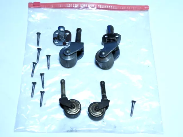 Baldwin Piano 4 Original Rolling Caster Assemblies 1957 Acrosonic Spinet 1956 58 Baldwin Piano 4 Original Rolling Caster Assemblies 1957 Acrosonic Spinet 1956 58