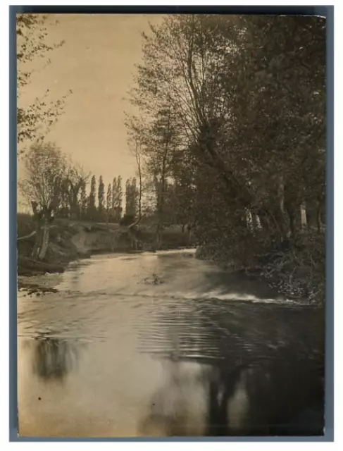 France, Paysage  Vintage citrate print.  Tirage citrate  8x11  Circa 1900