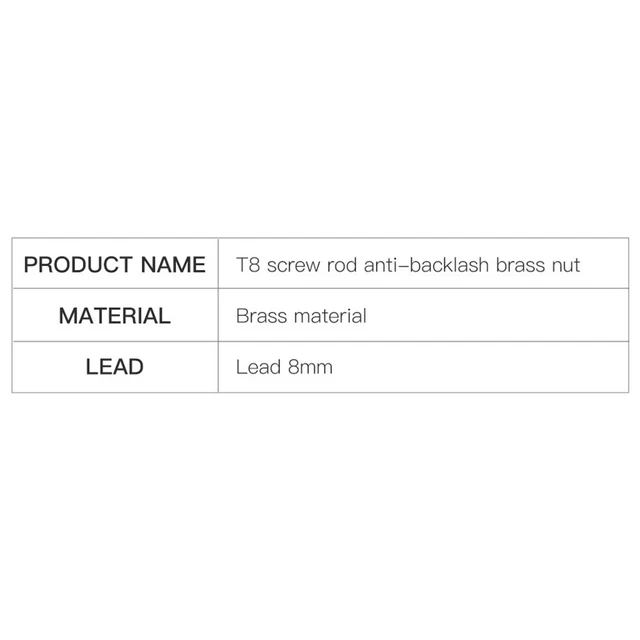 USEFUL ANTI-BACKLASH NUT Anti-Backlash For 8mm Threaded Rod For Lead ...