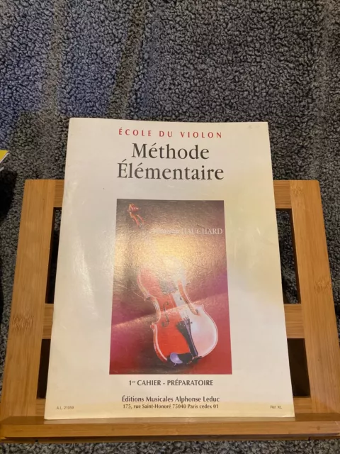 Maurice Hauchard méthode élémentaire 1er cahier partition violon ed. Leduc