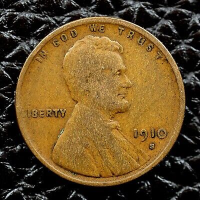 1910-S Lincoln Wheat Cent ~ VERY GOOD (VG) Condition ~ $20 ORDERS SHIP FREE!
