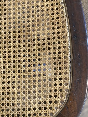 Antique chair cane wood banker lawyer desk office rolling, swivel, adjustable 7