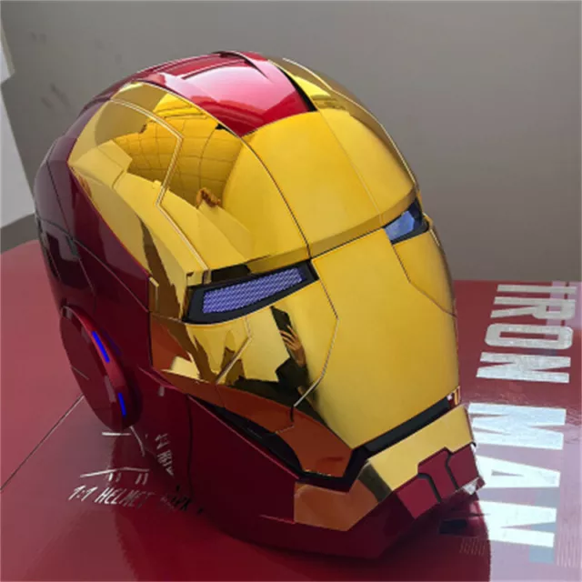 AutoKing Iron Man 1:1 MK5 Helmet Mask Plating Gold Ver. Wearable Deformable Prop