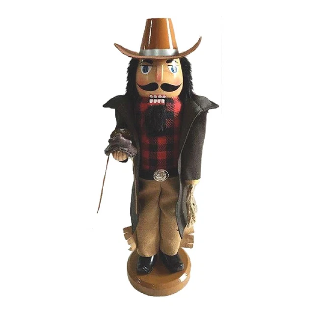 Santa's Workshop Leather Duster Cowboy Christmas Nutcracker 14 Inch Multicolor