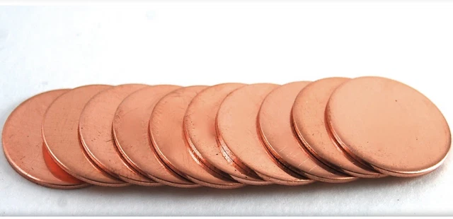 (10) Alloy Copper Circles 1-1/4" Diameter 1/8'' Thick