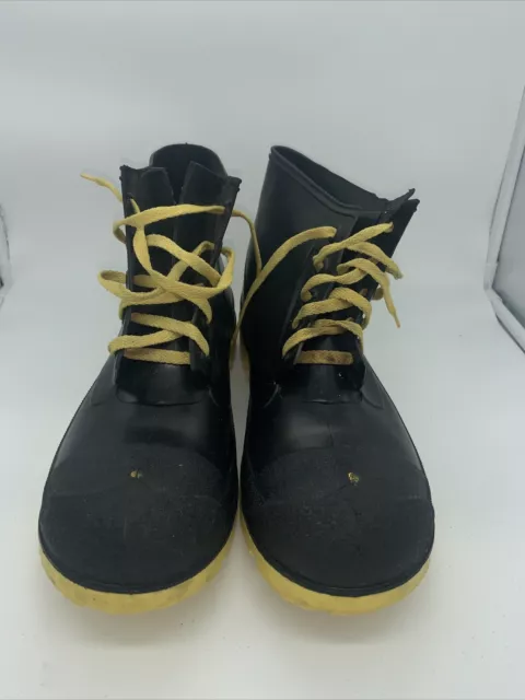 Men's Bata Standard Rubber Steel Shank Rain work Boots Size 13 In “ECU”